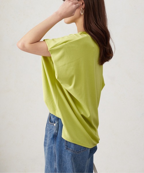 Chez toi（シェトワ）の「ショルダータックランダムリブプルオーバー（Tシャツ/カットソー・レディース・ブラック/オフホワイト/ブルー/イエロー・FREE）」の7枚目の写真