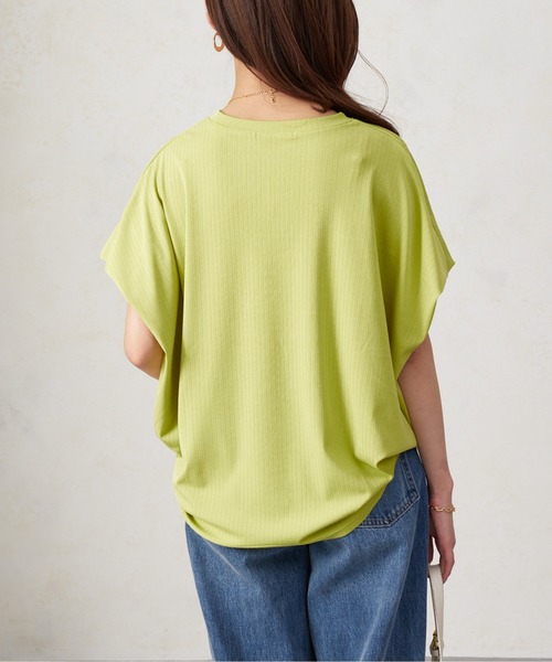 Chez toi（シェトワ）の「ショルダータックランダムリブプルオーバー（Tシャツ/カットソー・レディース・ブラック/オフホワイト/ブルー/イエロー・FREE）」の8枚目の写真
