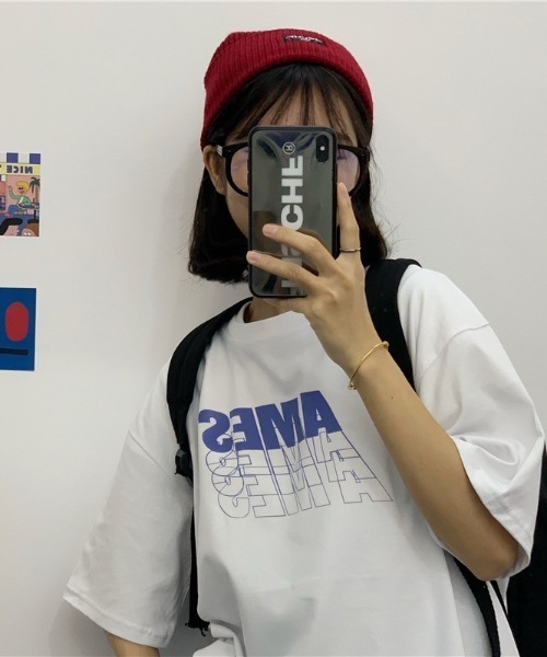 MGV(エムジーヴィー)の「Casual logo T-shirt(Tシャツ/カットソー・レディース・ホワイト/ブラック・MEDIUM/LARGE/X-LARGE)」の1枚目の写真