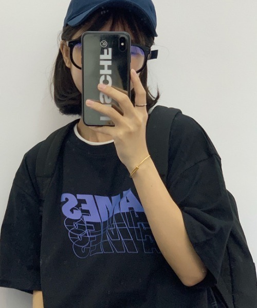 MGV(エムジーヴィー)の「Casual logo T-shirt(Tシャツ/カットソー・レディース・ホワイト/ブラック・MEDIUM/LARGE/X-LARGE)」の6枚目の写真