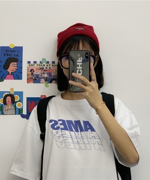 MGV(エムジーヴィー)の「Casual logo T-shirt(Tシャツ/カットソー・レディース・ホワイト/ブラック・MEDIUM/LARGE/X-LARGE)」の3枚目の写真