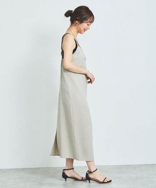 le.coeur blanc(ルクールブラン)の「リネンライクキャミワンピース(ワンピース・レディース・チャコールグレー/ベージュ・38)」の20枚目の写真