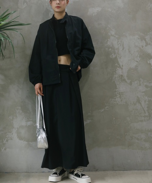 aimoha(アイモハ)の「【aimoha】ハイウエストフレアロングスカート(スカート・レディース・ダークグレー/ブラック・SMALL/MEDIUM/LARGE/X-LARGE)」の4枚目の写真