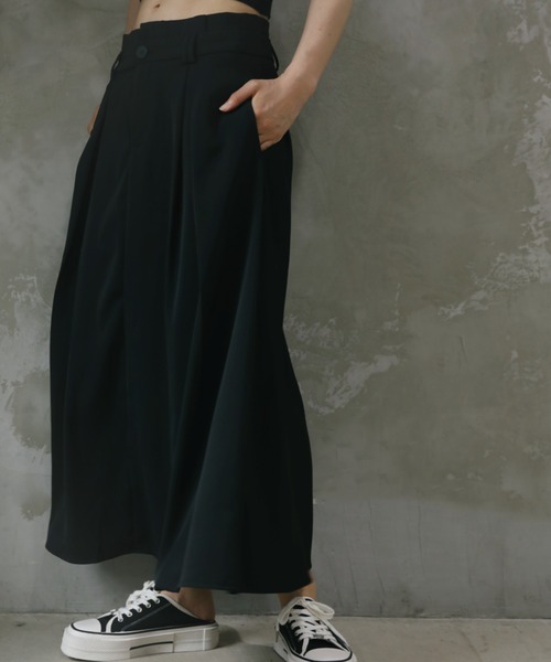 aimoha(アイモハ)の「【aimoha】ハイウエストフレアロングスカート(スカート・レディース・ダークグレー/ブラック・SMALL/MEDIUM/LARGE/X-LARGE)」の7枚目の写真