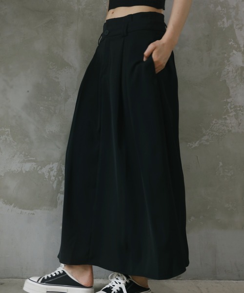 aimoha(アイモハ)の「【aimoha】ハイウエストフレアロングスカート(スカート・レディース・ダークグレー/ブラック・SMALL/MEDIUM/LARGE/X-LARGE)」の8枚目の写真