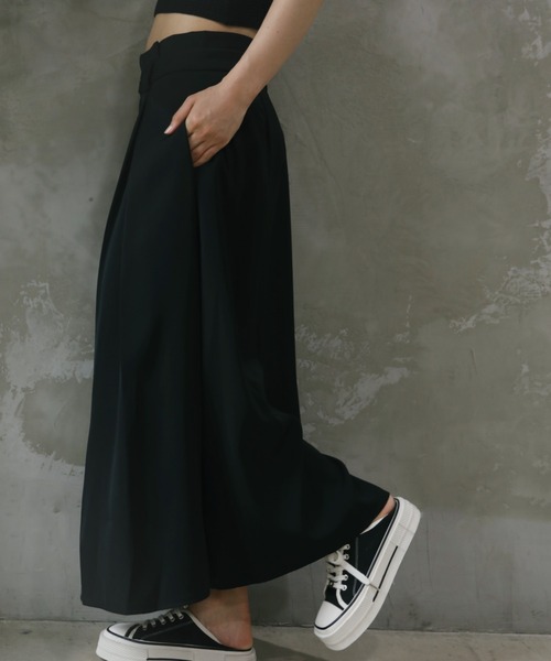 aimoha(アイモハ)の「【aimoha】ハイウエストフレアロングスカート(スカート・レディース・ダークグレー/ブラック・SMALL/MEDIUM/LARGE/X-LARGE)」の9枚目の写真