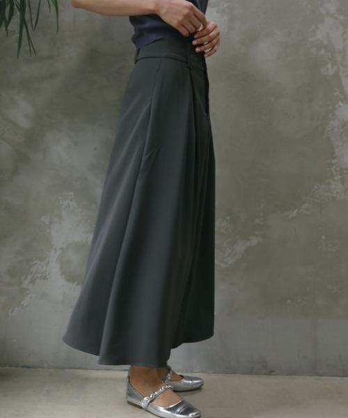 aimoha(アイモハ)の「【aimoha】ハイウエストフレアロングスカート(スカート・レディース・ダークグレー/ブラック・SMALL/MEDIUM/LARGE/X-LARGE)」の11枚目の写真