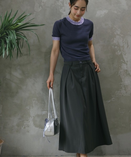 aimoha(アイモハ)の「【aimoha】ハイウエストフレアロングスカート(スカート・レディース・ダークグレー/ブラック・SMALL/MEDIUM/LARGE/X-LARGE)」の17枚目の写真