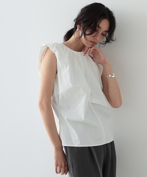 GALLEST（ギャレスト）の「◆タックフレンチスリーブブラウス（シャツ/ブラウス・レディース・ボルドー/ホワイト/ブラック・38）」の7枚目の写真