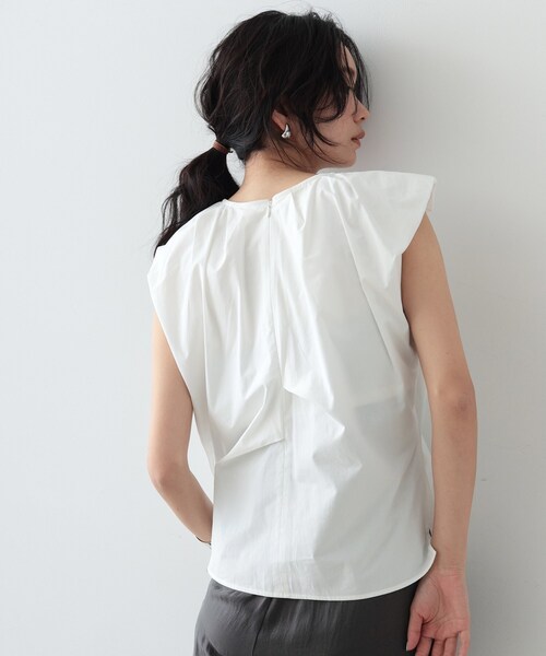 GALLEST（ギャレスト）の「◆タックフレンチスリーブブラウス（シャツ/ブラウス・レディース・ボルドー/ホワイト/ブラック・38）」の8枚目の写真