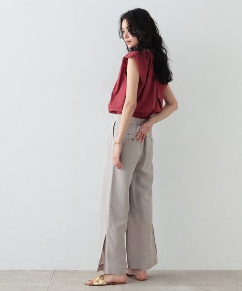 GALLEST（ギャレスト）の「◆タックフレンチスリーブブラウス（シャツ/ブラウス・レディース・ボルドー/ホワイト/ブラック・38）」の14枚目の写真