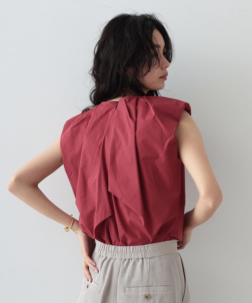 GALLEST（ギャレスト）の「◆タックフレンチスリーブブラウス（シャツ/ブラウス・レディース・ボルドー/ホワイト/ブラック・38）」の18枚目の写真