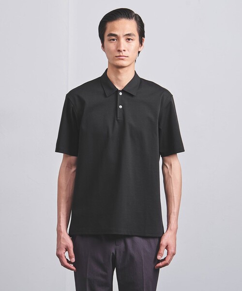 UNITED ARROWS（ユナイテッドアローズ）の「ポンチ ポロシャツ COZY -抗菌防臭・接触冷感-（ポロシャツ・メンズ・ナチュラル/ブラック/ホワイト/ネイビー・S/L/M/XL）」の13枚目の写真