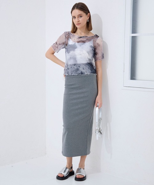 FOREVER 21（フォーエバー トゥエンティーワン）の「【2024SS】カットナロースカート（スカート・レディース・ブラック/グレー・MEDIUM/SMALL）」の14枚目の写真