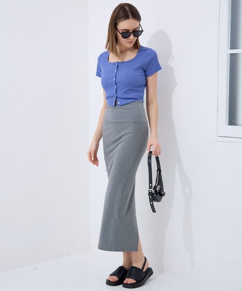 FOREVER 21（フォーエバー トゥエンティーワン）の「【2024SS】カットナロースカート（スカート・レディース・ブラック/グレー・MEDIUM/SMALL）」の18枚目の写真