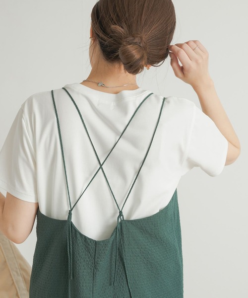 URBAN RESEARCH DOORS（アーバンリサーチドアーズ）の「『UR TECH』汗染み防止ベーシックTシャツ（Tシャツ/カットソー・レディース・ブルー/オフホワイト/ベージュ/チャコールグレー・MEDIUM）」の7枚目の写真