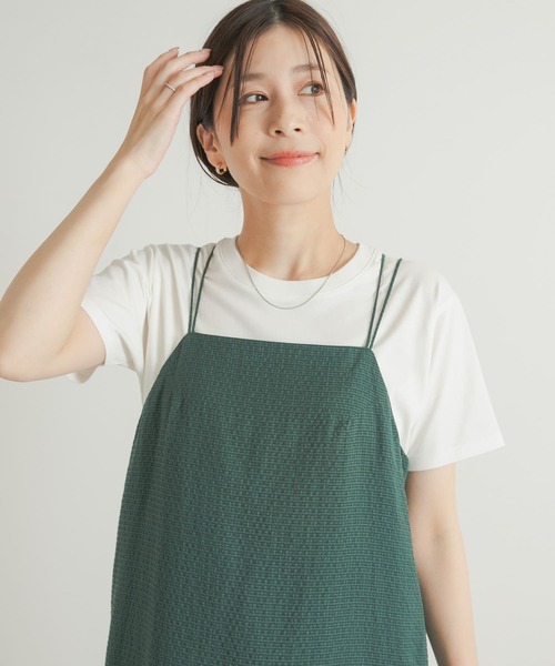 URBAN RESEARCH DOORS（アーバンリサーチドアーズ）の「『UR TECH』汗染み防止ベーシックTシャツ（Tシャツ/カットソー・レディース・ブルー/オフホワイト/ベージュ/チャコールグレー・MEDIUM）」の9枚目の写真