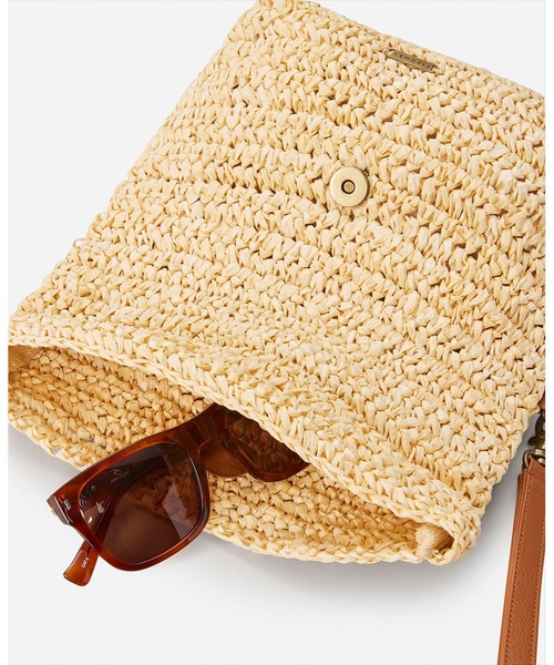 rip curl(リップカール)の「【RIPCURL(リップカール)】L ESSENTIALS STRAW WALLET/ストラップ付きミニクラッチバッグ(クラッチバッグ・レディース・ナチュラル・FREE)」の5枚目の写真