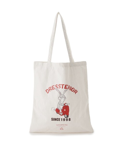 DRESSTERIOR(ドレステリア)の「モッズスクーター ラビット エコバッグ(エコバッグ/サブバッグ・レディース・オフホワイト・00)」の2枚目の写真