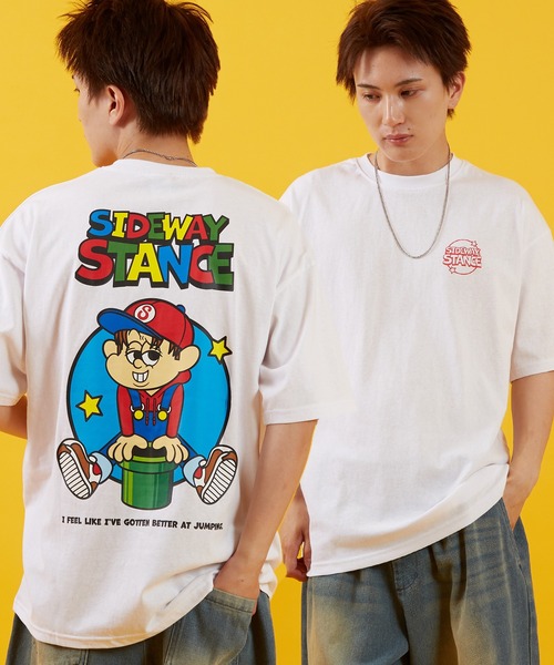 SIDEWAY STANCE（サイドウェイスタンス）の「【SIDEWAY STANCE】オリジナル グラフィック プリント/ワッペン刺しゅう 半袖Tシャツ（Tシャツ/カットソー・メンズ・ブラック/ホワイト/レッド/ホワイト系1/パープル系/グレー系/ホワイト系/ブラック系1/カーキ系1/ブラック系/ブラック系3/ホワイト系4/レッド系4/ホワイト系2/グレー系2/パープル系3/グレー系3/グレー系4/ブラック系2/カーキ系2/ホワイト系3/ブラック系4/ホワイト系5/ホワイト系6/ブラック系6/カーキ系6/パープル系5/ブラック系5/ホワイト系7/ブラック系7/ブルー系7・SMALL/MEDIUM/LARGE/X-LARGE）」の10枚目の写真