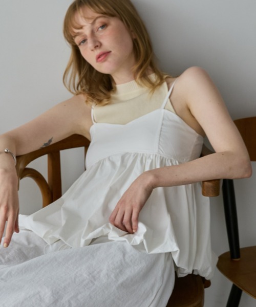 Happy John（ハッピージョン）の「balloon bustier/バルーンビスチェ（ベスト・レディース・ブラック/ホワイト・FREE）」の2枚目の写真