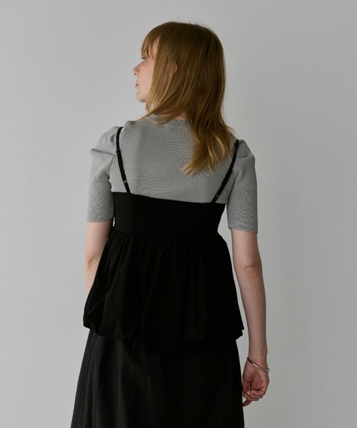 Happy John（ハッピージョン）の「balloon bustier/バルーンビスチェ（ベスト・レディース・ブラック/ホワイト・FREE）」の6枚目の写真