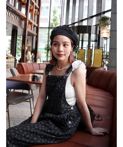JUMELLE（ジュメロ）の「ribbon beret（ハンチング/ベレー帽・レディース・ブラック/アイボリー・FREE）」の19枚目の写真