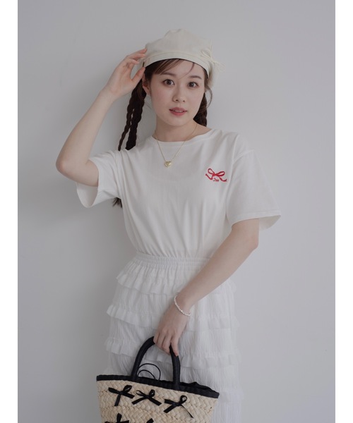 JUMELLE（ジュメロ）の「ribbon beret（ハンチング/ベレー帽・レディース・ブラック/アイボリー・FREE）」の15枚目の写真
