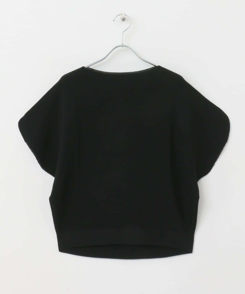 URBAN RESEARCH ROSSO WOMEN（アーバンリサーチ　ロッソ）の「ボートネックガータープルオーバー（ニット/セーター・レディース・ブルー/オフホワイト/ブラック・FREE）」の2枚目の写真