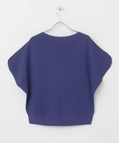 URBAN RESEARCH ROSSO WOMEN（アーバンリサーチ　ロッソ）の「ボートネックガータープルオーバー（ニット/セーター・レディース・ブルー/オフホワイト/ブラック・FREE）」の22枚目の写真