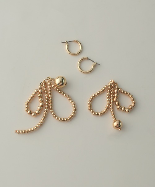 GOLDY（ゴールディ）の「アッセンブル メタル ボール フープ ピアス（ピアス（両耳用）・レディース・ゴールド/シルバー・FREE）」の4枚目の写真