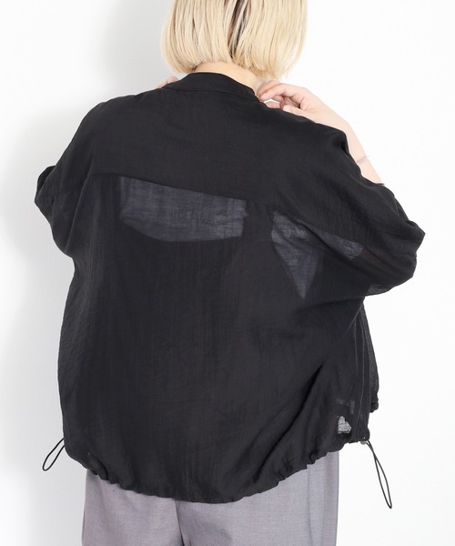 cepo(セポ)の「バンドカラードルマンスリーブドロストシャツ(シャツ/ブラウス・レディース・オフホワイト/ライム/ブラック/サックスブルー・M)」の10枚目の写真