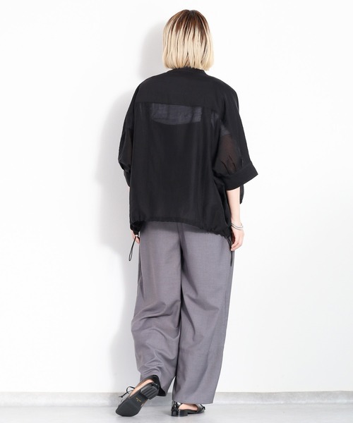 cepo(セポ)の「バンドカラードルマンスリーブドロストシャツ(シャツ/ブラウス・レディース・オフホワイト/ライム/ブラック/サックスブルー・M)」の17枚目の写真