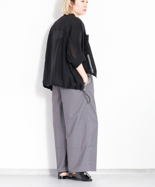 cepo(セポ)の「バンドカラードルマンスリーブドロストシャツ(シャツ/ブラウス・レディース・オフホワイト/ライム/ブラック/サックスブルー・M)」の18枚目の写真