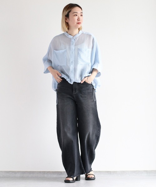 MINEDENIM ゼブラ柄 ショートスリーブシャツ MINEDENIM ゼブラ柄 ショートスリーブシャツ