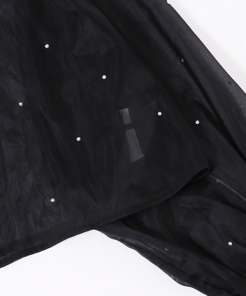 PHILLY（フィリー）の「【PHILLY】ビジューポイントシアーシャツ（シャツ/ブラウス・レディース・ブラック/ブルー/ホワイト・FREE）」の10枚目の写真