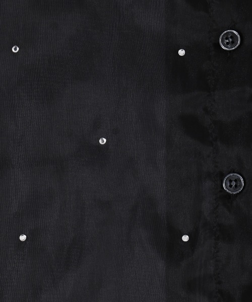 PHILLY（フィリー）の「【PHILLY】ビジューポイントシアーシャツ（シャツ/ブラウス・レディース・ブラック/ブルー/ホワイト・FREE）」の11枚目の写真