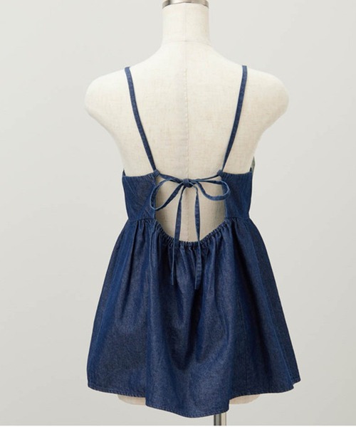 RANAN（ラナン）の「デニムキャミビスチェセットアップ（セットアップ・レディース・ブルー/ブラック・LL/M/L）」の3枚目の写真