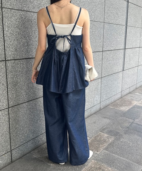 RANAN（ラナン）の「デニムキャミビスチェセットアップ（セットアップ・レディース・ブルー/ブラック・LL/M/L）」の11枚目の写真