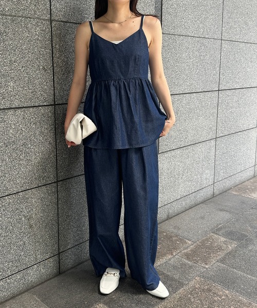 RANAN（ラナン）の「デニムキャミビスチェセットアップ（セットアップ・レディース・ブルー/ブラック・LL/M/L）」の12枚目の写真