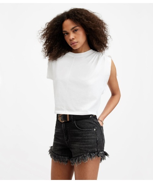 【セール】CASSIE CREW NECK SLEEVELESS T-SHIRT | CASSIE クルー ネック ノースリーブ Tシャツ（Tシャツ/カットソー）｜ALLSAINTS（オールセインツ）