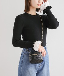 【ZOZO限定商品】レースフレアスリーブリブニット
