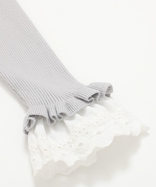 Fit more(フィットモア)の「【ZOZO限定商品】レースフレアスリーブリブニット(ニット/セーター・レディース・ピンク/アイボリー/ブラック/グレー・FREE)」の18枚目の写真