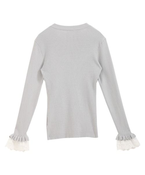 Fit more(フィットモア)の「【ZOZO限定商品】レースフレアスリーブリブニット(ニット/セーター・レディース・ピンク/アイボリー/ブラック/グレー・FREE)」の21枚目の写真