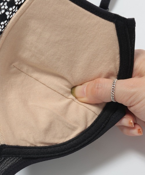 bijorie(ビジュリィ)の「【bijorie】メリハリブラ/Flower Stamp series(ブラジャー・レディース・オフホワイト/カーキ/ブラック・LARGE/LG/MG/MEDIUM)」の6枚目の写真