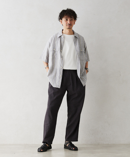 JOURNAL STANDARD relume（ジャーナルスタンダード　レリューム）の「European Flax / ヨーロピアンフラックス リネンイージースラックス（スラックス・メンズ・ナチュラル/ブラック系その他/コバルトブルー・LARGE/MEDIUM）」の8枚目の写真