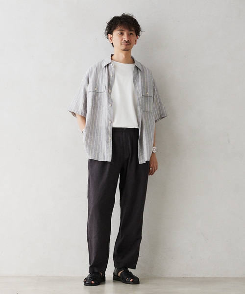 JOURNAL STANDARD relume（ジャーナルスタンダード　レリューム）の「European Flax / ヨーロピアンフラックス リネンイージースラックス（スラックス・メンズ・ナチュラル/ブラック系その他/コバルトブルー・LARGE/MEDIUM）」の9枚目の写真