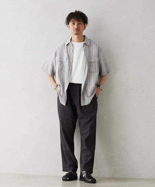 JOURNAL STANDARD relume（ジャーナルスタンダード　レリューム）の「European Flax / ヨーロピアンフラックス リネンイージースラックス（スラックス・メンズ・ナチュラル/ブラック系その他/コバルトブルー・LARGE/MEDIUM）」の11枚目の写真