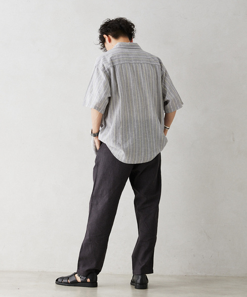 JOURNAL STANDARD relume（ジャーナルスタンダード　レリューム）の「European Flax / ヨーロピアンフラックス リネンイージースラックス（スラックス・メンズ・ナチュラル/ブラック系その他/コバルトブルー・LARGE/MEDIUM）」の12枚目の写真