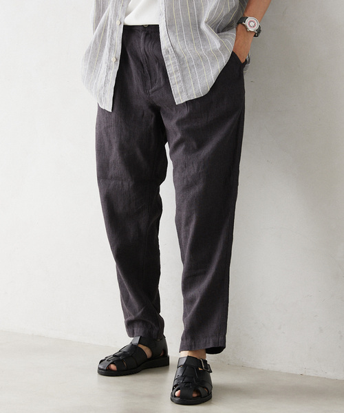 JOURNAL STANDARD relume（ジャーナルスタンダード　レリューム）の「European Flax / ヨーロピアンフラックス リネンイージースラックス（スラックス・メンズ・ナチュラル/ブラック系その他/コバルトブルー・LARGE/MEDIUM）」の14枚目の写真